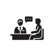 © Asif - Doctor and patient consultation silhouette