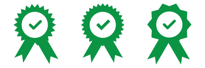 Wall Mural - verified badge icon tick symbol vector approved check mark icon. blue checkmark icons - certificate 