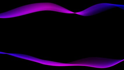 Wall Mural - Seamless Looping Framed Wavy Purple Light Lines Motion
