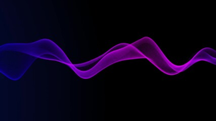Wall Mural - Seamless Looping Purple and Blue Wavy Light Animation
