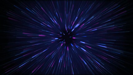 Wall Mural - Seamless Looping Hyperspace Light Speed Tunnel Animation
