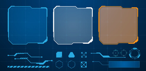 Futuristic touch screen of user interface. Vector illustration	