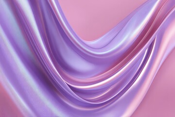 Wall Mural - Abstract iridescent background with flowing purple and pink fabric texture.