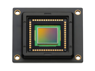 Digital camera sensor isolated on transparent background
