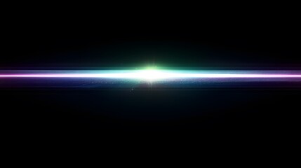 Wall Mural - A vibrant, colorful light beam bursts across a dark background, creating a dynamic and energetic visual effect.