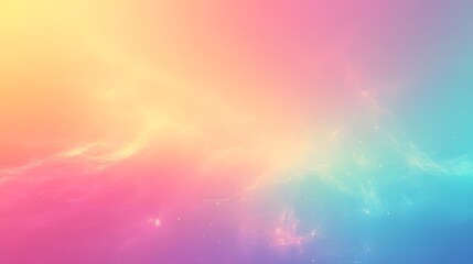 Wall Mural - A vibrant, soft-hued image displays a dreamy, ethereal atmosphere filled with pastel colors, creating a tranquil and captivating visual.