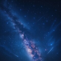 Wall Mural - Radiant deep space panorama with blazing galactic core dense starfields sweeping comets and crystalline constellations across an ultrabright cinematic night sky