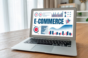 Wall Mural - E-commerce data software provide modish dashboard for sale analysis to the online retail business