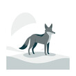© Piyal - vintage jackal standing in snow covered fields