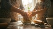 © Letcia - Close-up of grandmother teaching granddaughter to bake cookies together in cozy home kitchen
