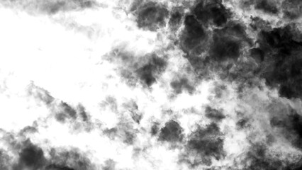 Wall Mural - black cloud fluffy, fog or mist or smoke for overlay and design. isolated on transparent background.