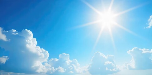 vast, cloudless expanse of blue sky, brilliant sunshine illuminating the atmosphere perfect for trav