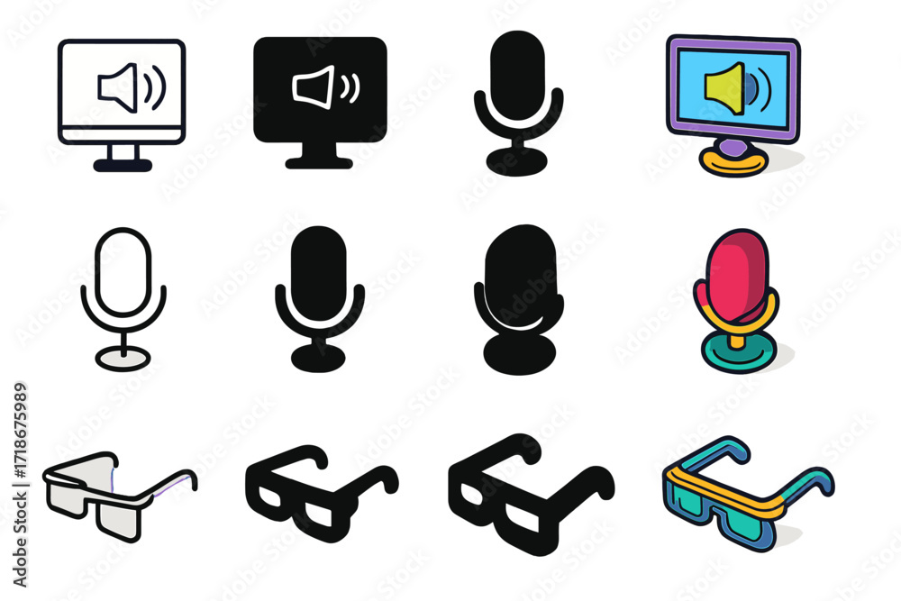 Screen Reader Icon Assistive Tech Icons. Icon Set of Assistive Technology: Screen reader ...