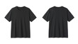 © BAPJAN IT - Black T-Shirt Display Front and Back Views on White Background for Online Sales