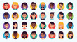 © Novan Nurhidayat - Flat Diverse Cartoon People Avatar Icon Set in Circular Frames