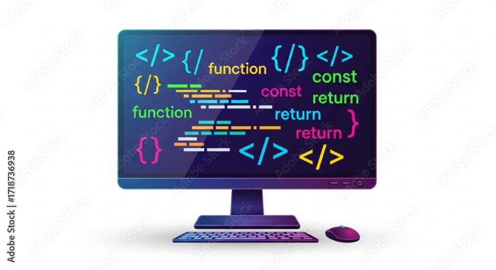 Computer screen showing code programming language function const return ...
