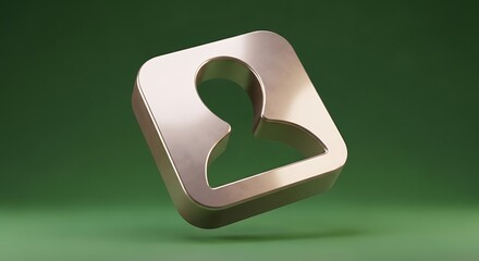 Person Icon in Golden Frame