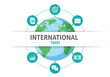 © Md Abdul Halim - Vector illustration of illustration of international taxes concept with global business icons