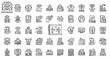 © mod - A collection of artificial intelligence and healthcare related line art icons in black and white
