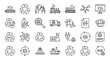 © mod - An illustration showcasing environmental and sustainable practices with recycling symbols and industry icons