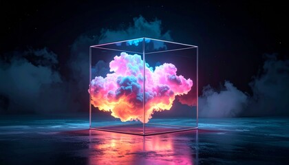 Wall Mural - glowing clouds illustration
