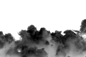 Wall Mural - black cloud fluffy, fog or mist or smoke for overlay and design. isolated on transparent background.