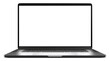 © PixMarket - Modern black laptop computer with opened blank screen isolated on a transparent background