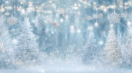 Sparkling silver and blue abstract background with bokeh lights and subtle texture creating a magical and festive atmosphere for celebrations and winter scenes