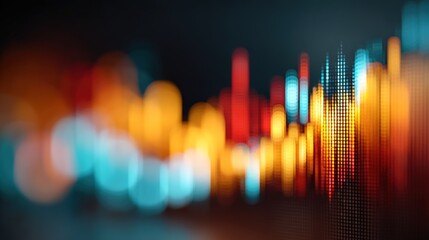 Wall Mural - Colorful Abstract Digital Background with Light Effects and Patterns