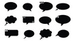 © MdMostafa - Various black speech bubbles and thought bubbles on a white background