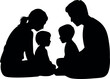 © Collect Silhouettes - Silhouette family togetherness childhood joy vector