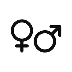  Gender icon, Male and female sign, men and women symbol, vector illustration