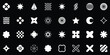 © Oliver Vandenberg - Set of 32 abstract geometric shapes, symbols, logomarks and other simple graphic design elements for minimalist, brutalist design. Swiss style, Y2K, postmodern. Vector illustration. EPS 10