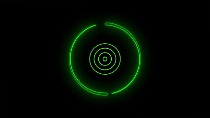 neon circles abstract futuristic motion background.