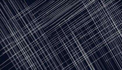 Wall Mural - abstract diagonal white lines on dark background creating dynamic motion effect for modern design, wallpaper, or commercial use