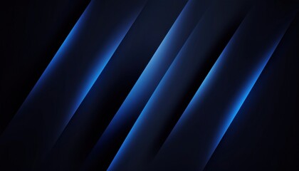 Wall Mural - flowing abstract blue wave design on dark background for modern wallpaper or digital artwork