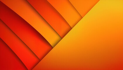 Wall Mural - vibrant orange and yellow paper layers with smooth texture and gradient for modern abstract design background, perfect for web or print use