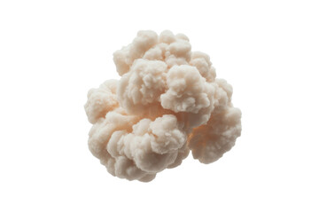 Wall Mural - A fluffy, off-white smoke plume, isolated on a transparent background, creating a visually striking effect. background removed