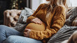 © Enti.std - Pregnant woman rests peacefully indoors