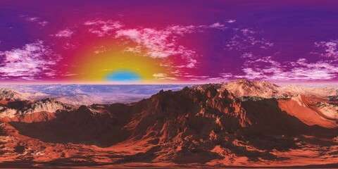 Wall Mural - Mars, HDRI, environment map , Round panorama, spherical panorama, equidistant projection, 360 high resolution panorama, 3d rendering