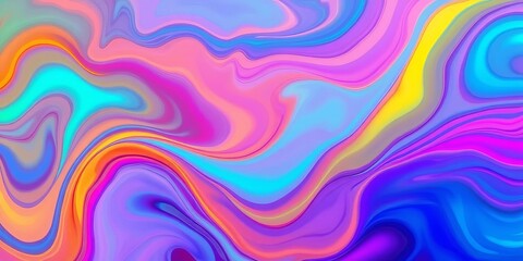 Wall Mural - Fluid, swirling colors blend seamlessly creating a vibrant, ethereal abstract backdrop,  shade,  blend