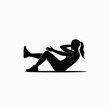 © Fan_ - Young Woman Performing Abdominal Crunches Exercise Silhouette for Fitness and Healthy Lifestyle