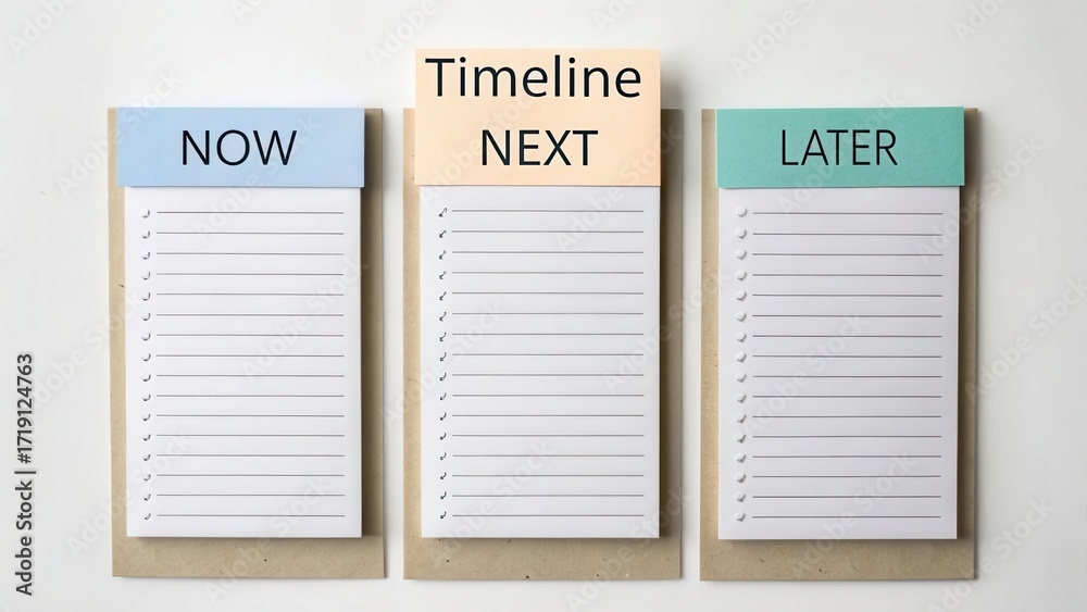 Timeline Box Checklist Blank Checklist Boards for Timeline Management and Organization Stock ...