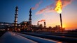 © Lubos Chlubny - Oil refinery industry manufacturing energy and power at sunset