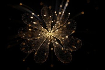 Wall Mural - Flower particle shaped sparkle light fireworks abstract lighting.