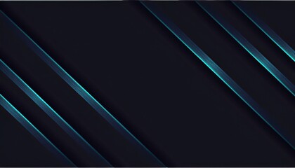 Wall Mural - futuristic dark blue diagonal lines with glowing teal accents abstract pattern for modern wallpaper or digital design background