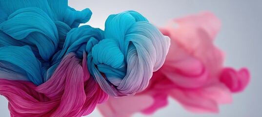 Wall Mural - Elegant Abstract Background with Soft Teal and Pink Gradient, Perfect for Modern Wallpaper Designs