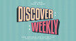 © Artzi - Editable text style effect - Discover Weekly text style theme.