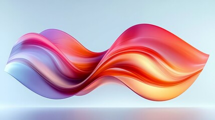 Wall Mural - Vibrant Abstract Wave Forms Background with Fluid Design and Bold Tints for Visual Projects