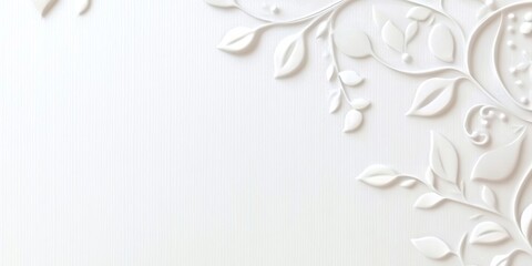 Canvas Print - refined elegance embossed flora design with delicate dance pattern and luxurious art embellishments